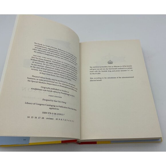 The Girl Who Saved The King Of Sweden By Jonas Jonasson Hardcover Dust Jacket - Picture 3 of 5